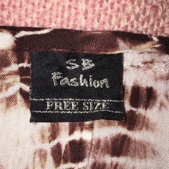 NEW orange/brown tie-dye beach  fringed coverup - Picture 7 of 7